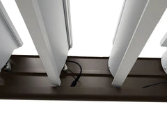Pergola bioclimatique en aluminium Menea 4x3 motorisée grise
