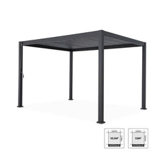 Pergola Bioclimatique gris anthracite – Triomphe – 3x4m. aluminium. à lames orientables TRIOMPHE 4X3M