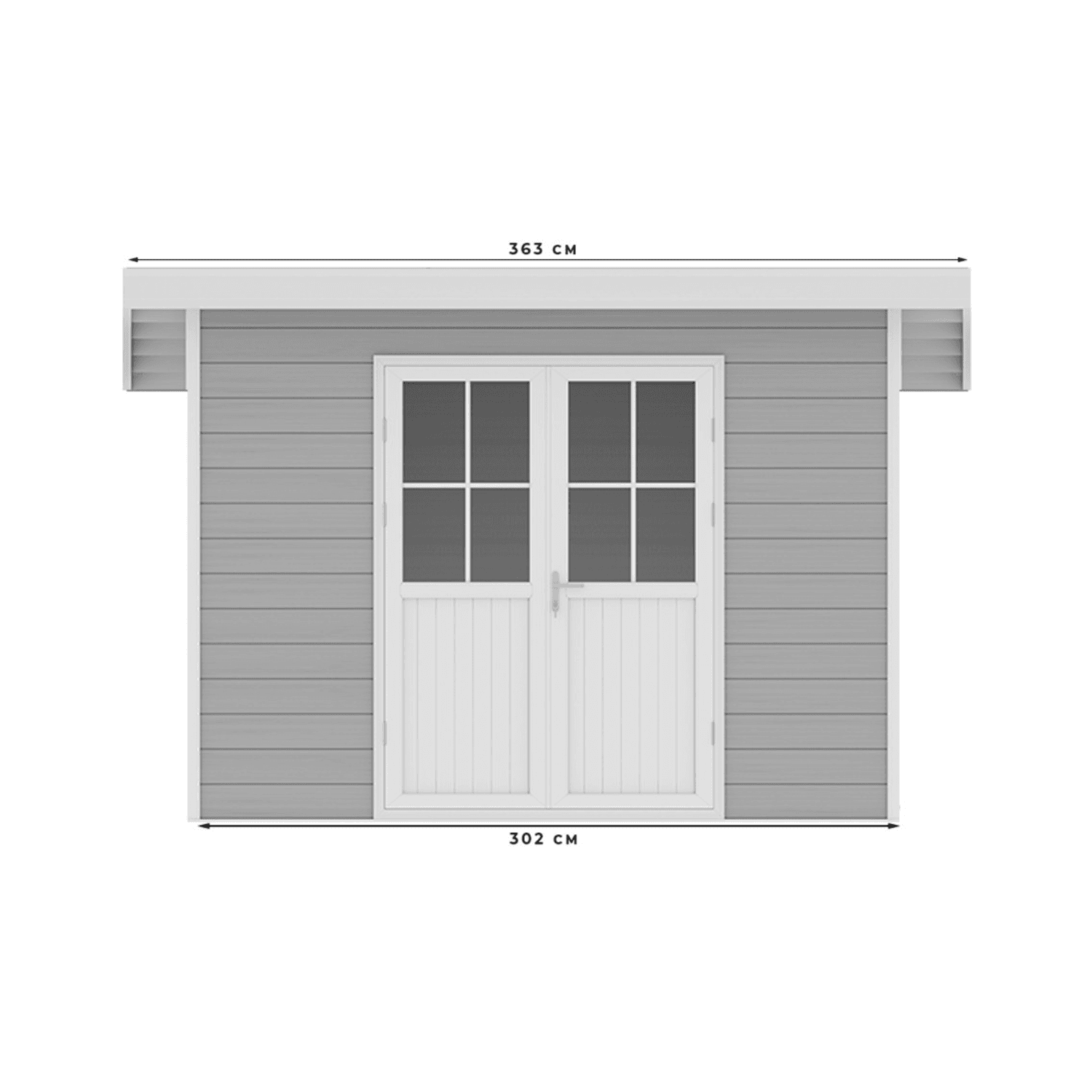 Abri de jardin composite SINTRA – 9 m2 gris clair – Prix usine – DESTOCKAGE