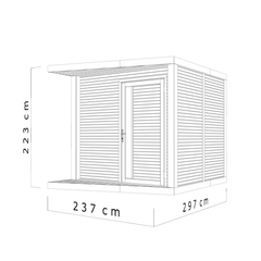 Abri de Jardin Moderne – 7.1 m2 – Finition Haut de Gamme- Prix usine – DESTOCKAGE