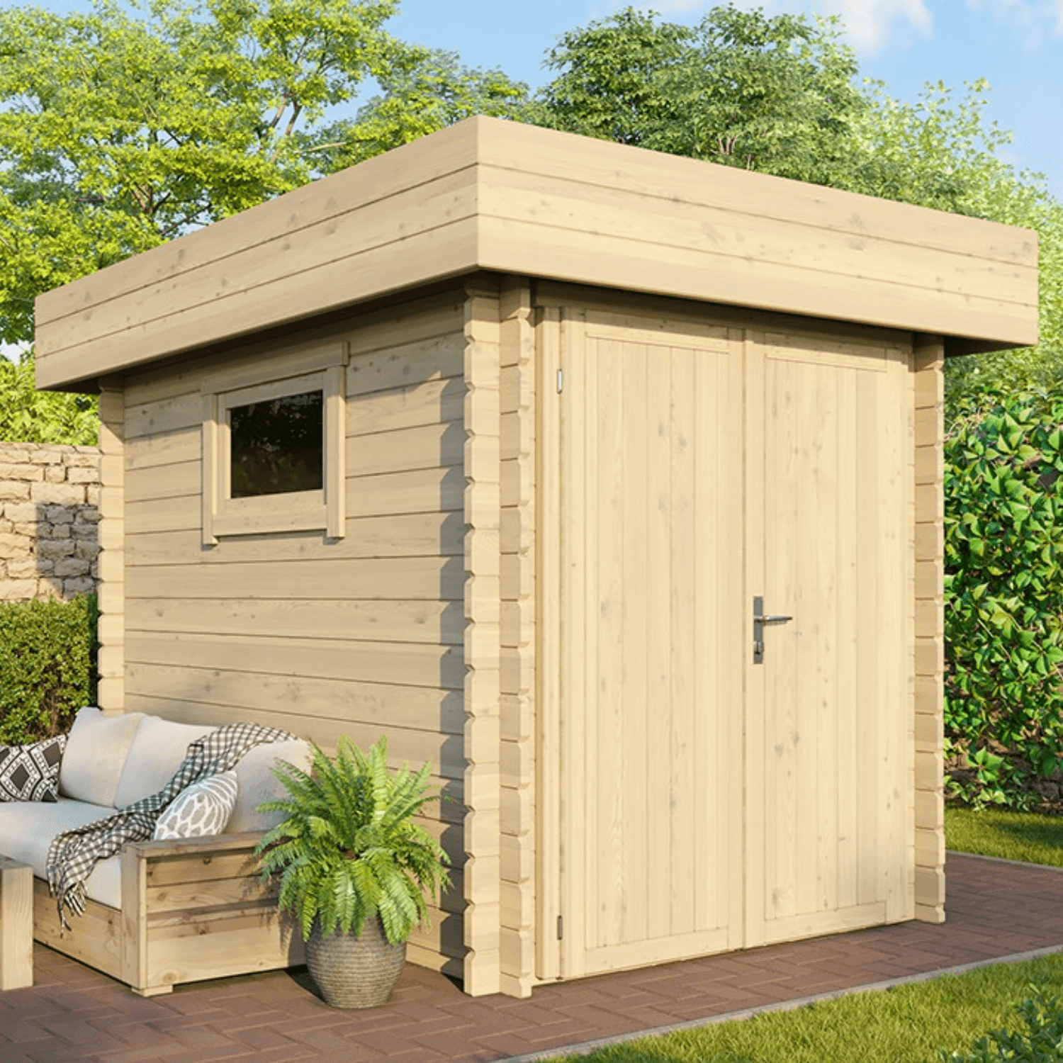 Abri de Jardin Bois moderne – 13 m2 – Qualité Supérieur – Prix usine – DESTOCKAGE