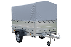Remorque haute avec rehausses de ridelles et bâche haute - 2,30 x 1,25 m - Garden Trailer 230 KIPP