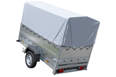 Remorque haute avec rehausses de ridelles et bâche haute - 2,30 x 1,25 m - Garden Trailer 230 KIPP