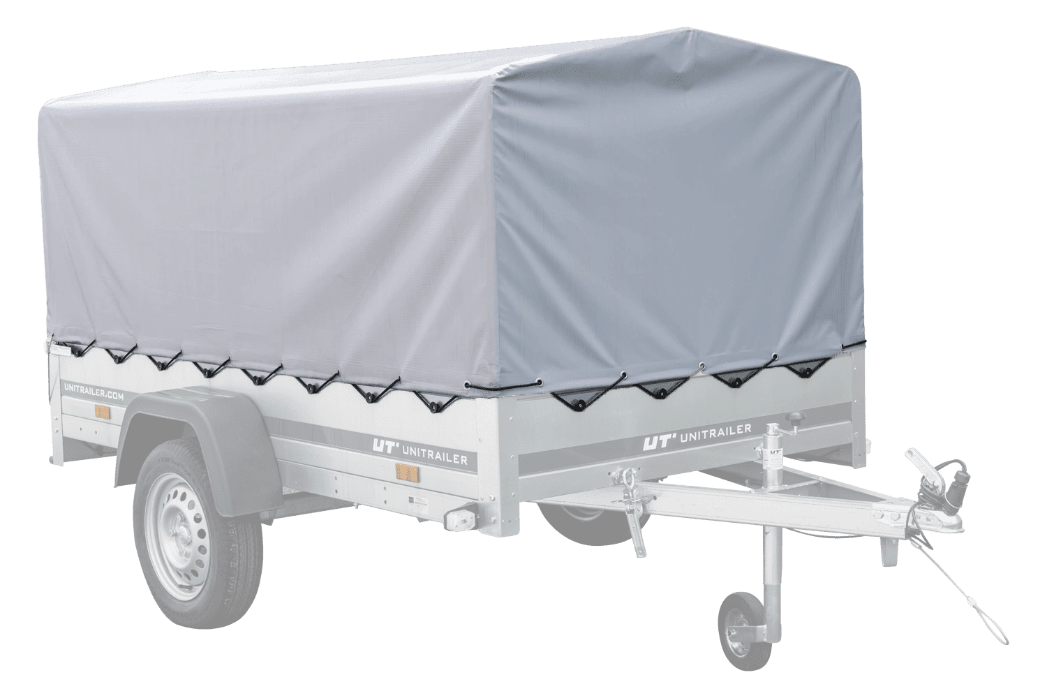 Remorque haute avec rehausses de ridelles et bâche haute - 2,30 x 1,25 m - Garden Trailer 230 KIPP