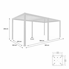 Pergola Bioclimatique gris anthracite 300x600cm. aluminium à lames orientables + 2 stores 3m TRIOMPHE 6X3M + 2 STORES 3M