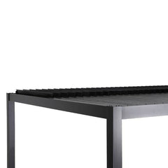 Pergola bioclimatique noir. aluminium et acier. 3x4m. lames orientables PALACE 4X3M